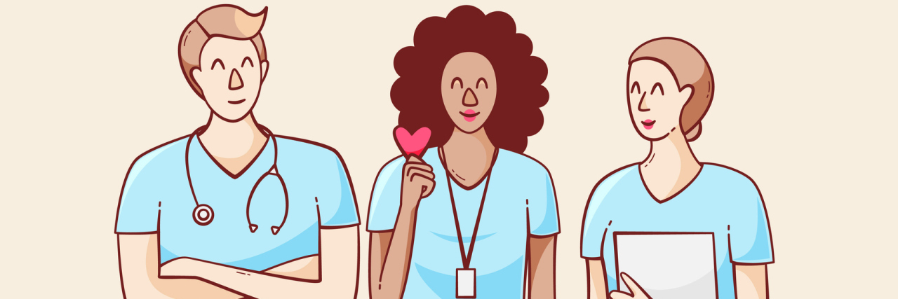 To My Oncology Nurses: the True Heroes of Cancer cartoon drawing of three nurses