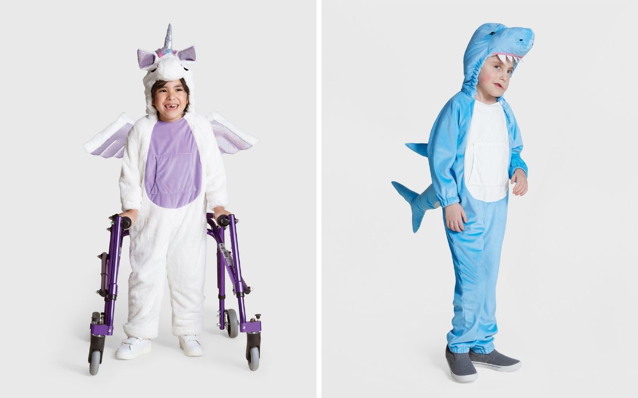 Target's adaptive unicorn and shark Halloween costumes