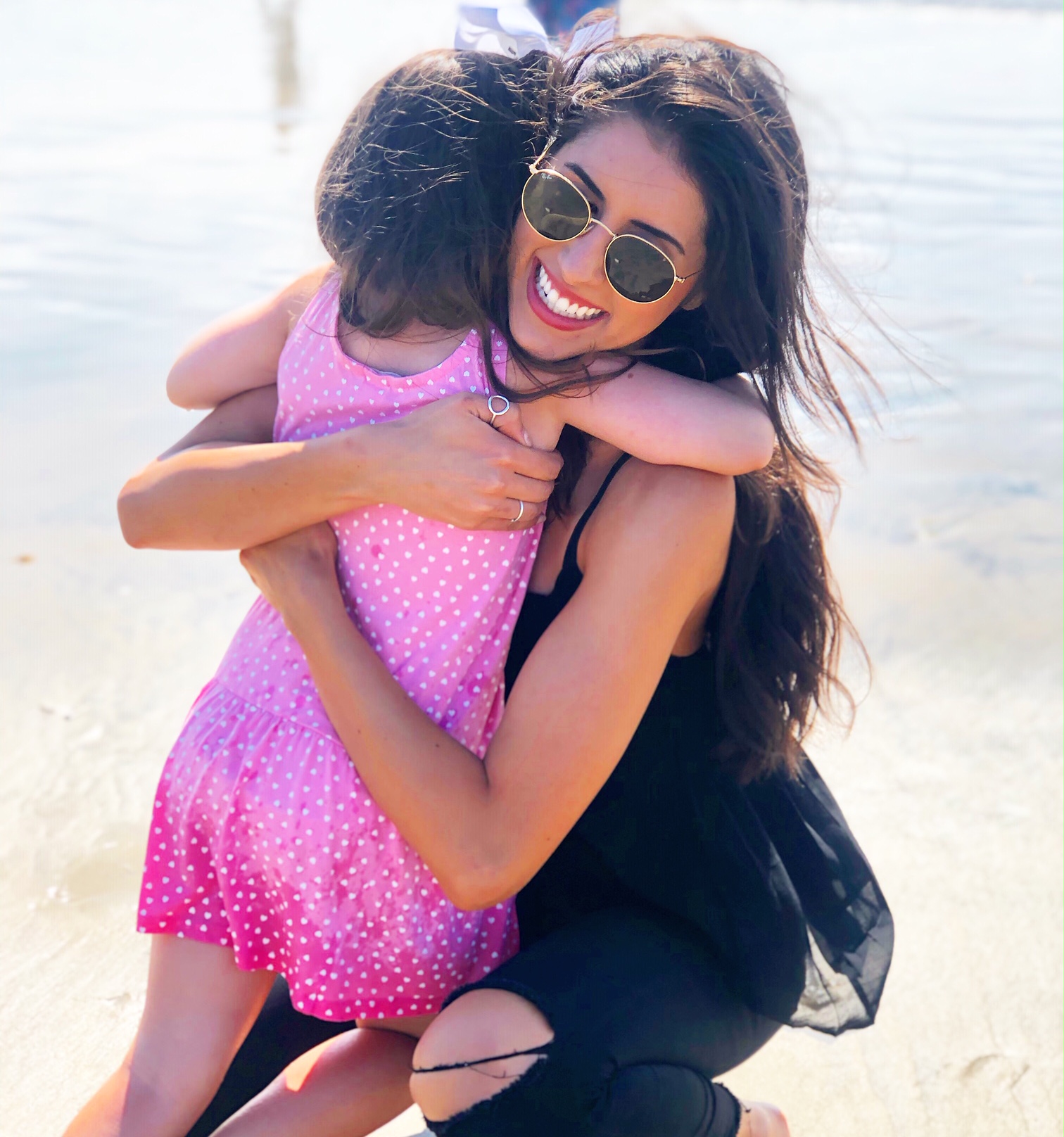 Caelin hugs Campbell