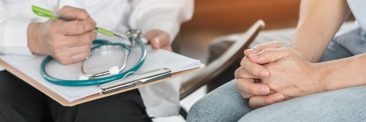 Medical PTSD and People With Ehlers-Danlos Syndrome Doctor meeting with patient.