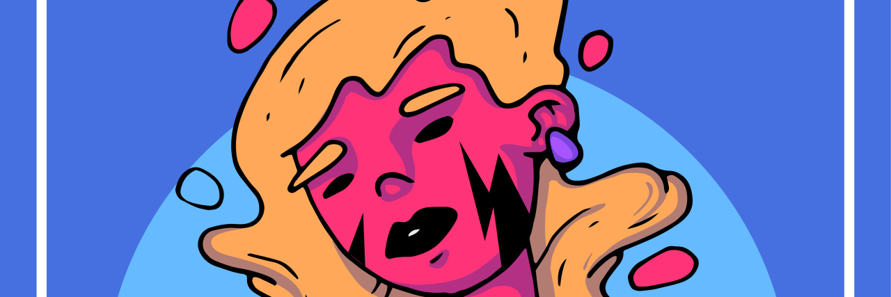 The Conversations We Don't Have Around BPD and Depression cartoon girl in trendy style. Vector creative illustration.