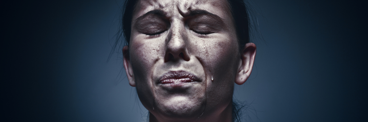 Sometimes Self-Care Is Ugly a close-up picture of woman crying