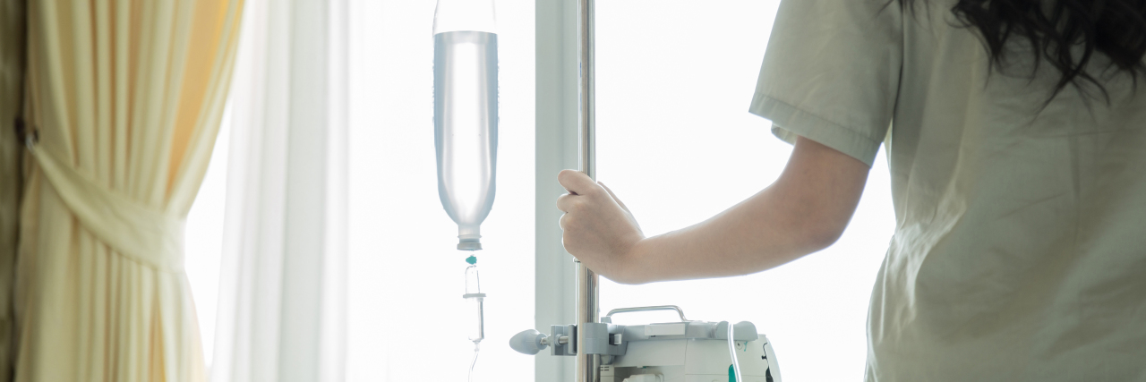Intravenous Immunoglobulin IVIG Shortage: Ways to Advocate patient holding onto infusion pole