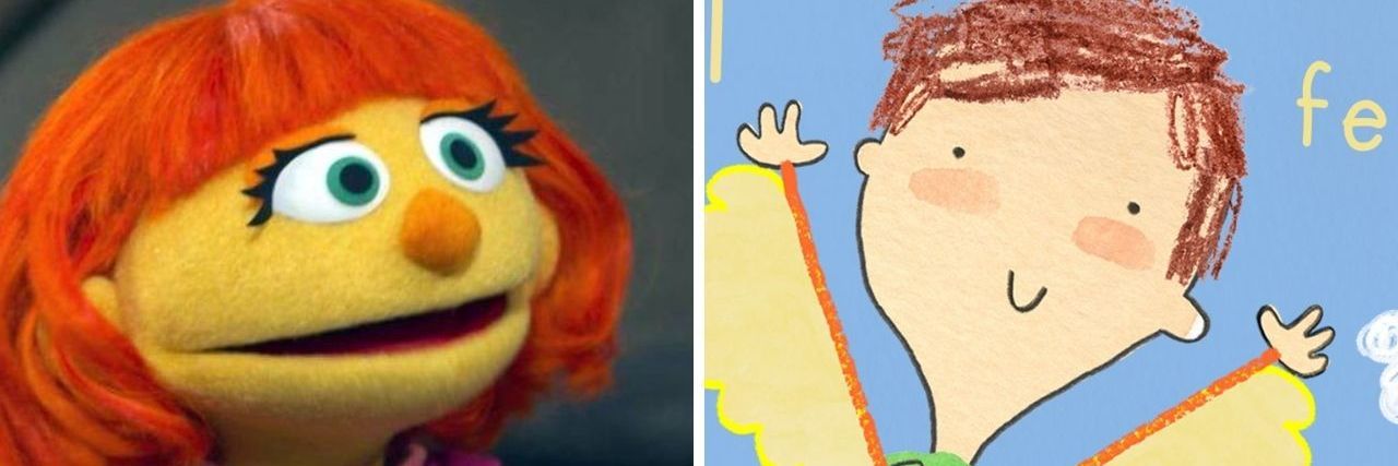 U.K. Study Shows Lack of Disability Representation in Kids' TV Shows Julia in _Sesame Street_ and Pablo in _Pablo_
