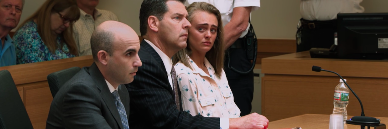 Michelle Carter with lawyers