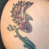 phoenix tattoo and white sun tattoo