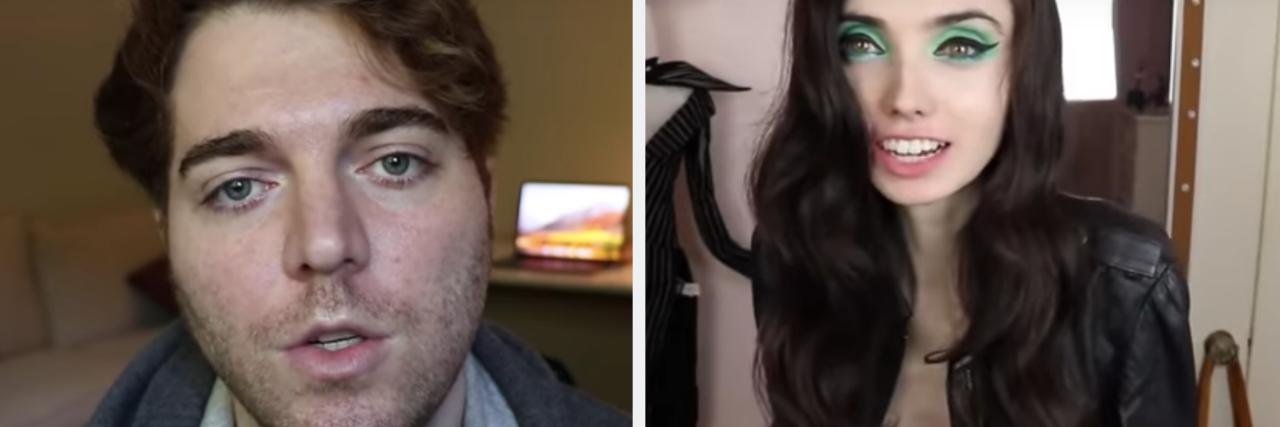 Woman in Anorexia Recovery Reviews New Shane Dawson Video Split screen of Shane Dawson and Eugenia Cooney