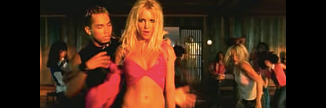 Britney Spears from the I'm a Slave 4 U music video