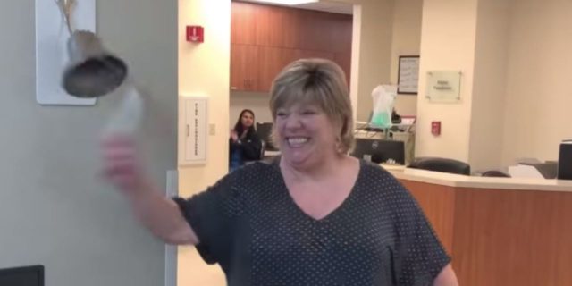 darla jaye ringing cancer free bell