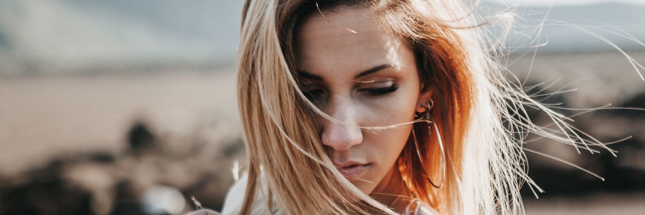 When You're the Girl Who Overthinks woman looking down