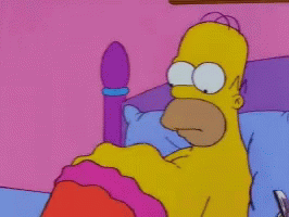 Image of Homer from "The Simpsons" with a grumbling stomach.
