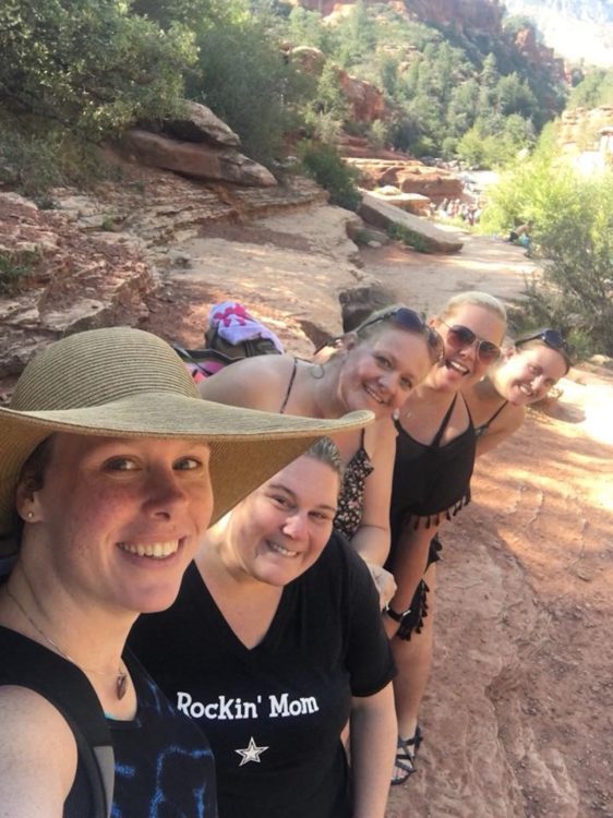 Selfie of group of moms
