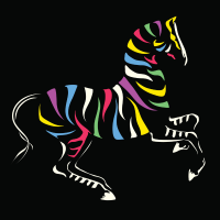 rainbow zebra.