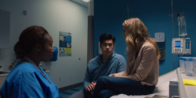 '13 Reasons Why' Season 3, Episode 2 Review, 'If You're Breathing, Then You're a Liar' Chloe sits on an exam table. Zach and a doctor are also in the room.