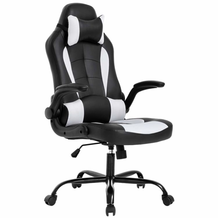 black and white desk chair