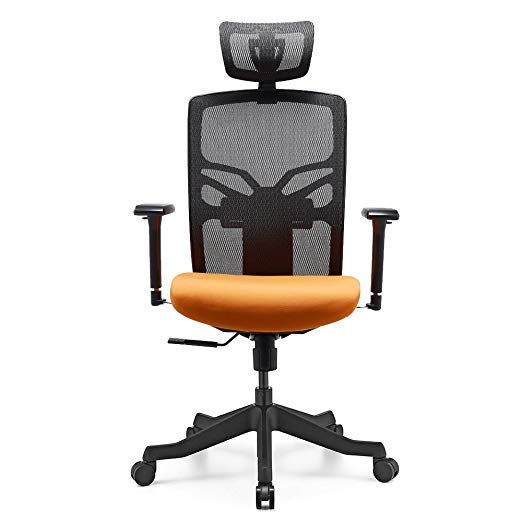 black and orange desk chair