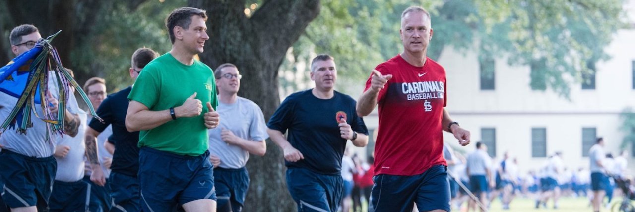 Air Force Commander Apologizes for Insensitive Suicide Comments Air Force Col. Michael A. Miller during run