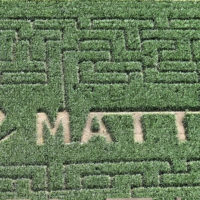 Corn maze with "Your Life Matters" landscaped in.