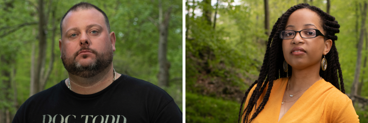 Diet Coke's 'Unlabeled' Campaign Includes Disability, Mental Health Image features a white man with PTSD next to a black woman with a prosthetic leg.