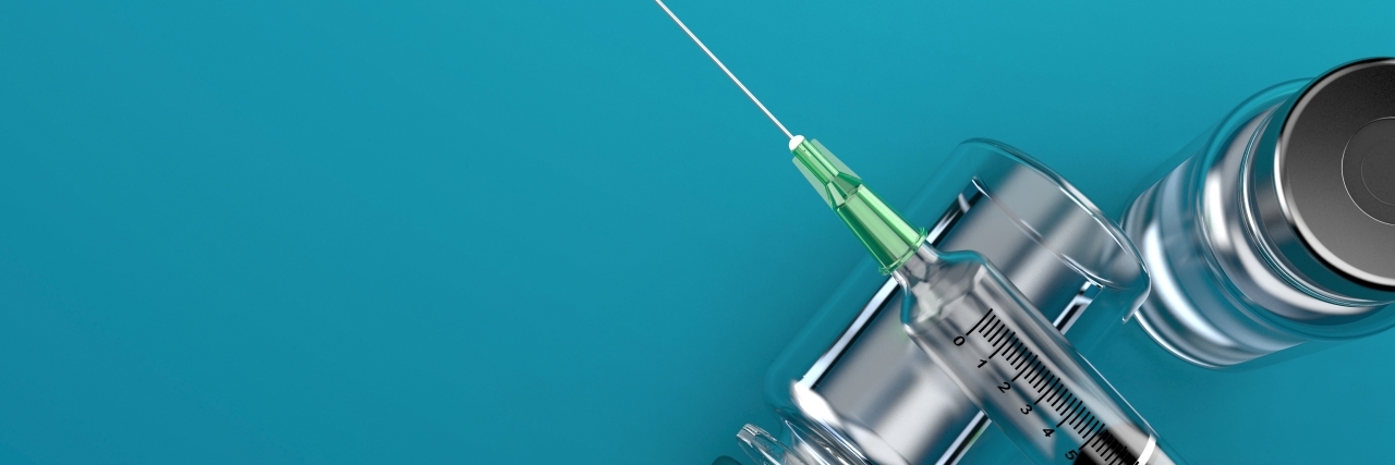syringe, needle and medicine