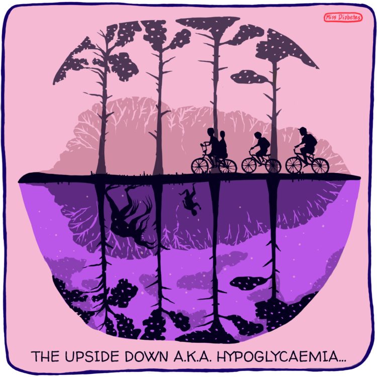 the upside down aka hypoglycemia, drawing of upside down