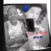 Black and white image of a collage type photo of a young girl and mirror selfie of a boy with caption "Tylia & Daniel BFFs For Life"