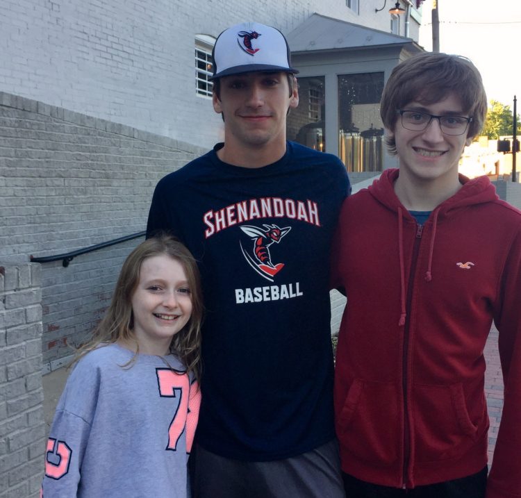 Ryan with his brother and sister