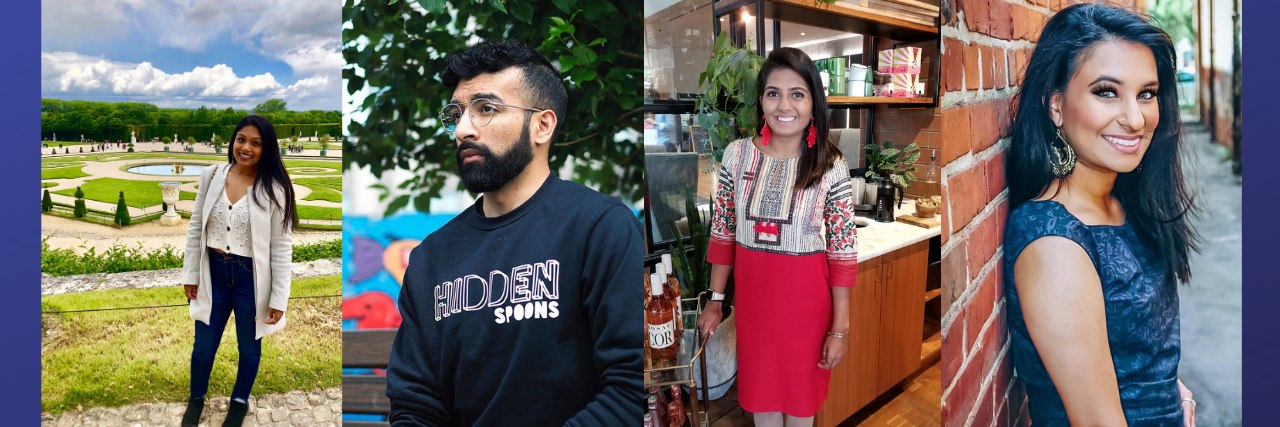 The Impact of Stigma: South Asian Stories of Mental Illness From left to right: Subrina Singh, Ijmal Haider, Pooja Mehta, and Vaidehi Gajjar