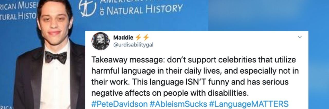 Pete Davidson Calls Crowd at UCF College Comedy Set the R-Word Pete Davidson and a tweet about his offensive language