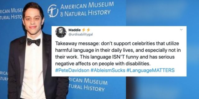 Pete Davidson Calls Crowd at Florida College Comedy Set the R-Word Pete Davidson and a tweet about his offensive language