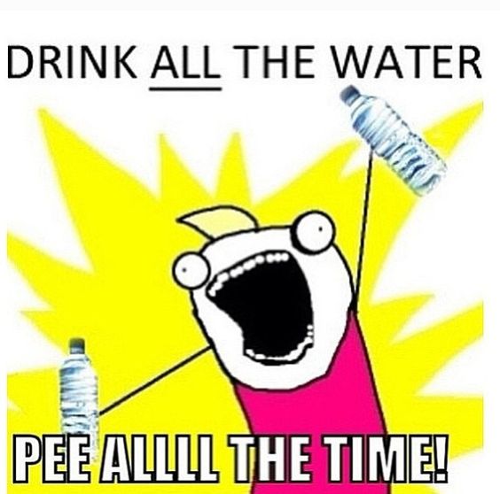 drink too much water need to pee
