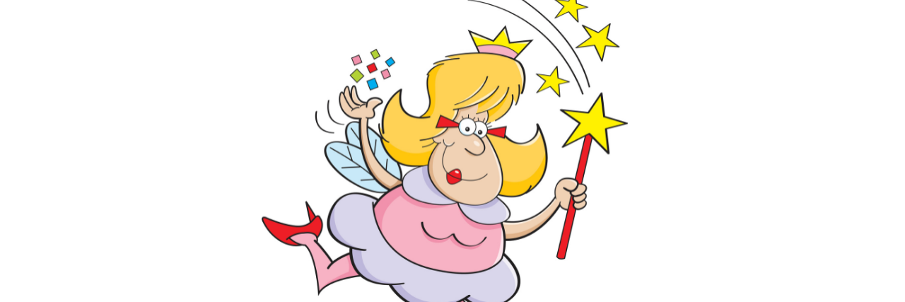 Cartoon of a fairy godmother.