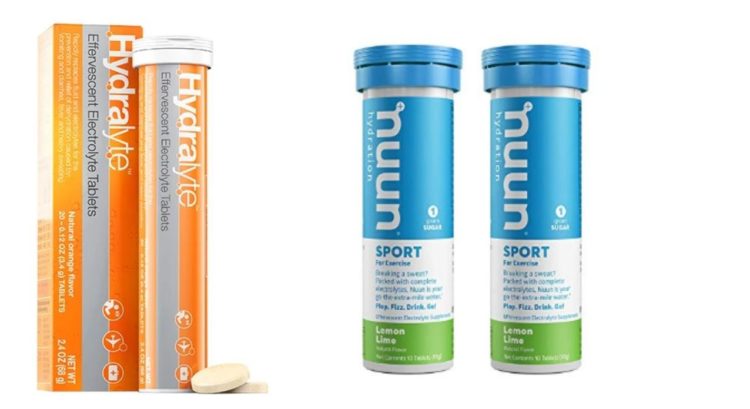 hydralyte and nuun electrolyte tablets