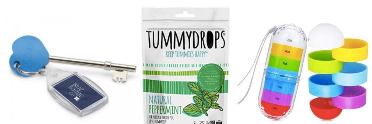 14 Products to Keep in Your Bag If You Have Crohn's Disease radar key, tummy drops and pill organizer