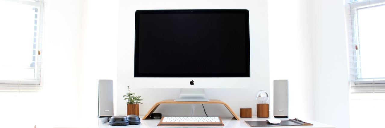 Mac desktop computer on a desk