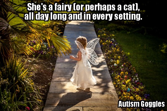 SHE'S A FAIRY—OR PERHAPS A CAT—ALL DAY LONG AND IN EVERY SETTING