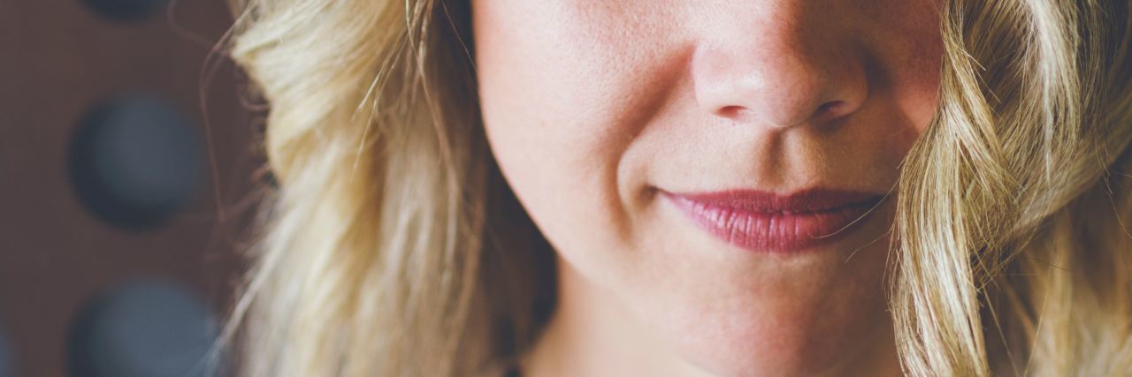 I Don't Care If I Become Addiction to My Chronic Pain Medication close up photo of blonde woman looking into camera with fierce expression