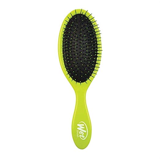lime green and black wet brush
