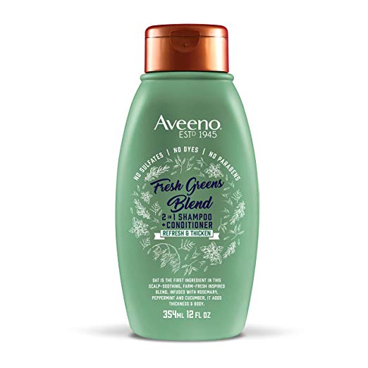 2 in 1 avenno shampoo and conditioner in green bottle