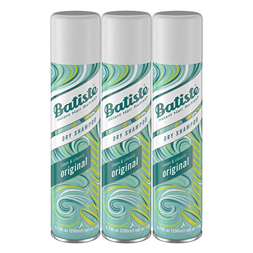batiste dry shampoo blue and green bottles three