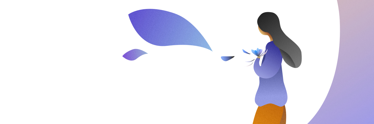 Grieving After a Bipolar Disorder Diagnosis An illustration of a woman holding a flower