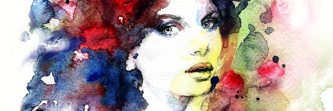 What It's Like to Live With a Progressive Chronic Illness An watercolor illustration of a woman