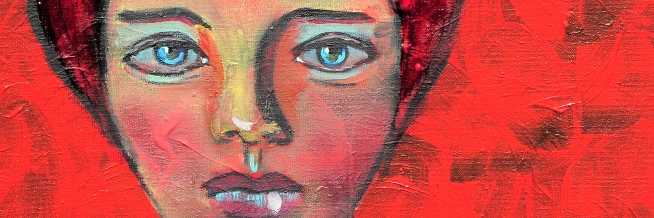 When You Know More About Yourself Than Other People A painting of a woman staring solemnly forward.