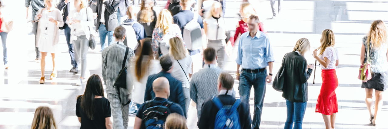 What Being Autistic Feels Like Crowd of people.