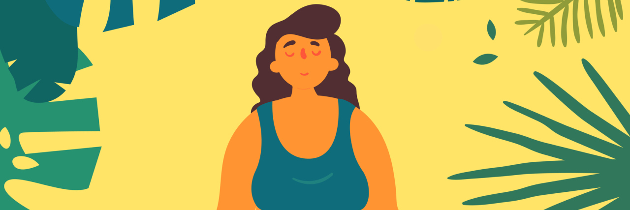 Things to Know When Someone Gains Weight An illustration of a woman in a yoga pose.