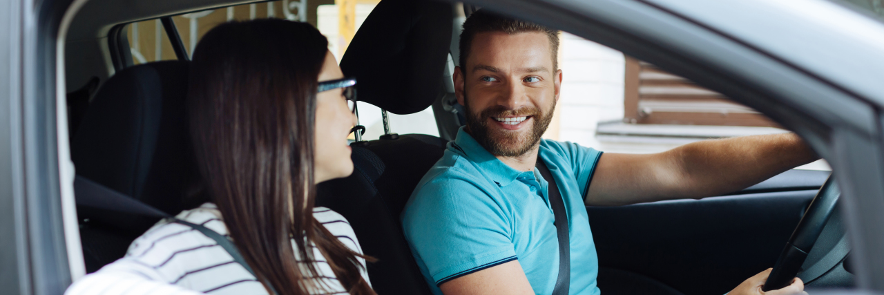 When a Stranger Asked, 'Do You Have Autism?' Man and woman riding in car.