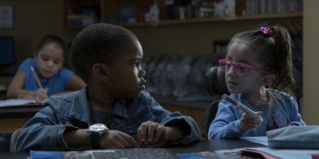 Esperanza (Sammi Haney) and Dion (Ja'Siah Young) star in the Netflix series "Raising Dion." Sammi has a disability, osteogenesis imperfecta, and uses a wheelchair.