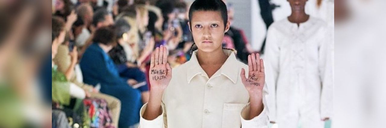 Gucci Model Protests Use of Straight Jackets at Milan Fashion Week Model Ayesha Tan-Jones