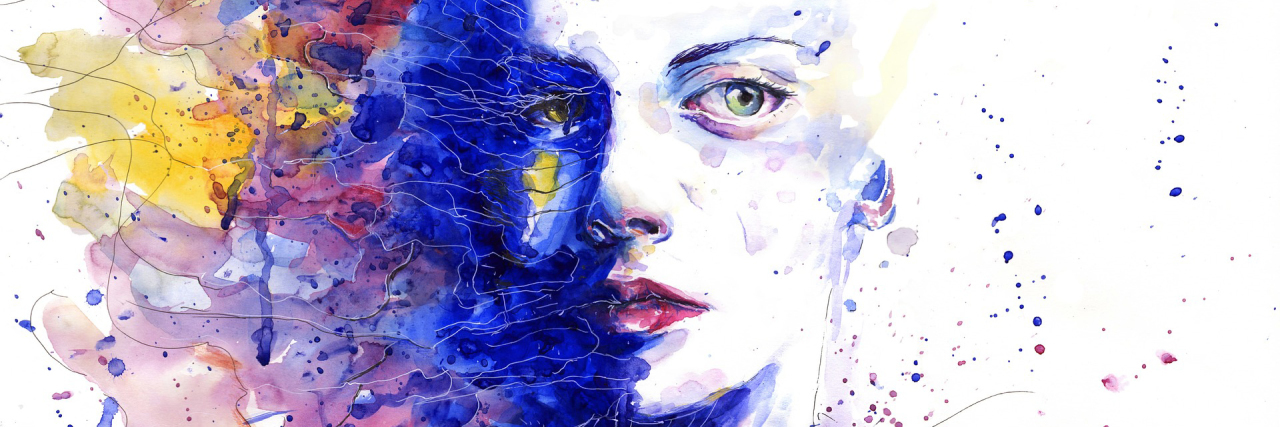 Listening to My Body in Life With Chronic Pain Watercolor painting of a woman.