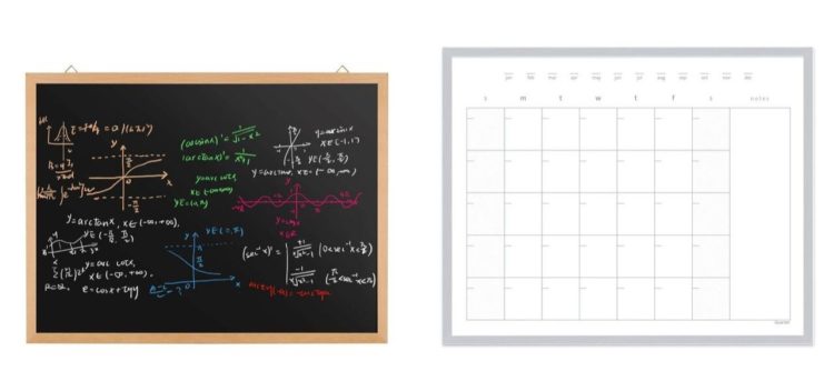 Black board and calendar whiteboard